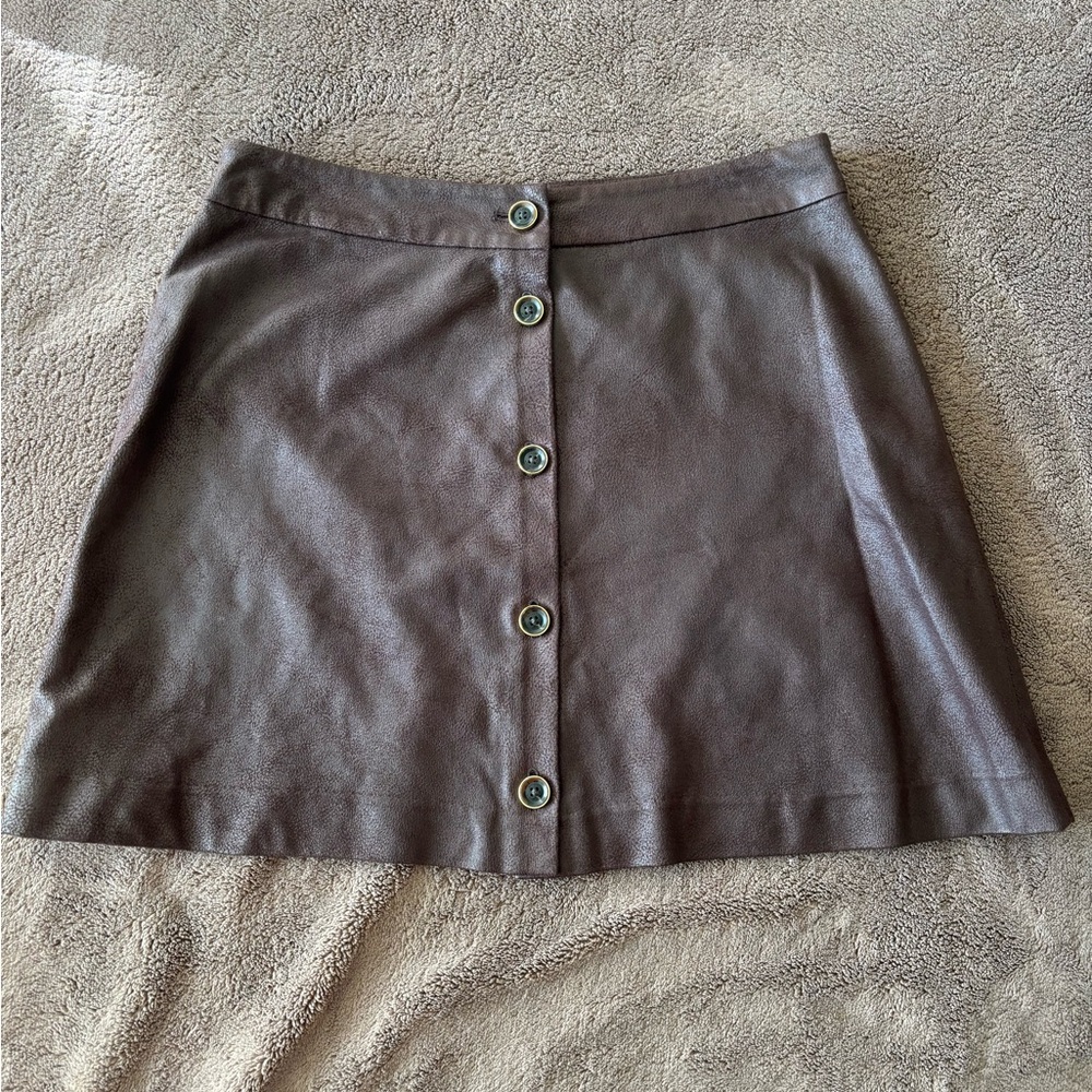 MICHAEL Michael Kors brown button skirt